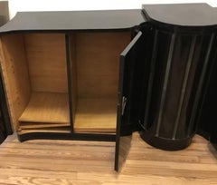 Cupboard Art Deco in Wood, bronze and glass, 1920, France