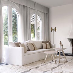 Cupertino Gueridon with Raffia Covered Legs Side Table from the Collezione Rivie