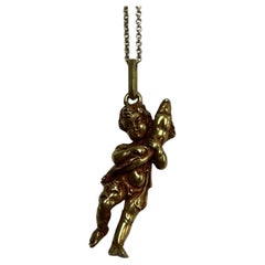 "Cupid" 18k Gold Sculptured Pendant by Germano