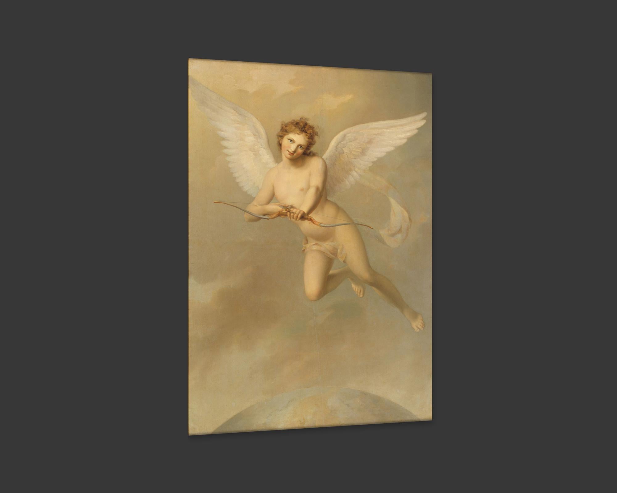 Swedish Cupid, after Rococo Revival Oil Painting by Fredric Westin For Sale