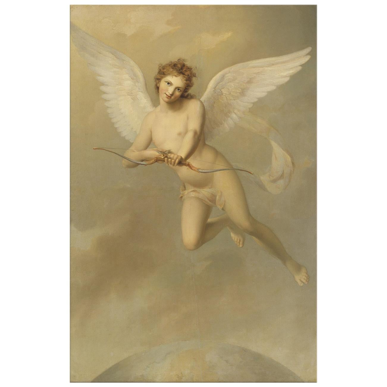 Cupid, after Rococo Revival Oil Painting by Fredric Westin For Sale