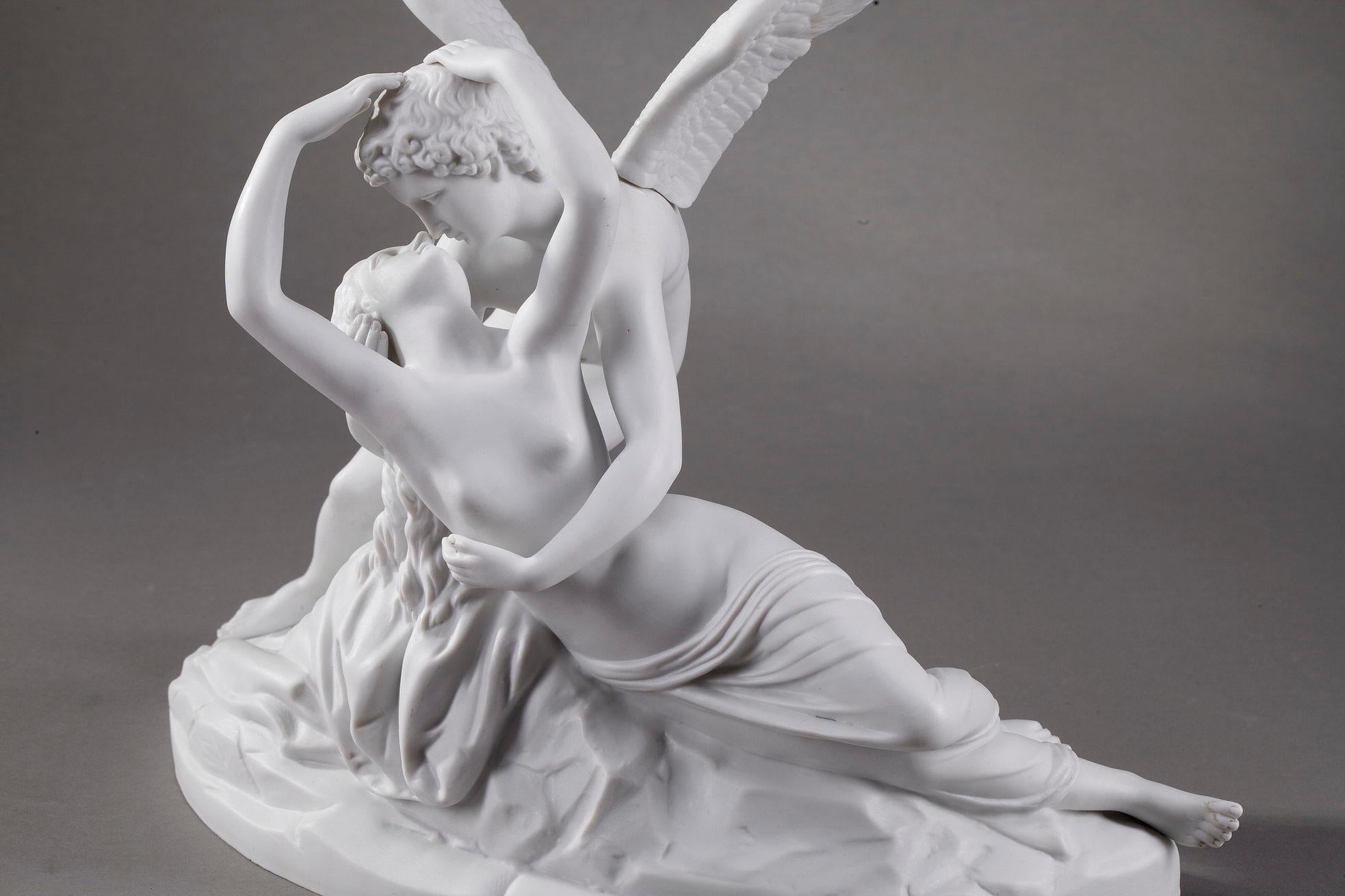 Cupid and Psyche by Scheibe-Alsbach Manufactory In Good Condition In Paris, FR