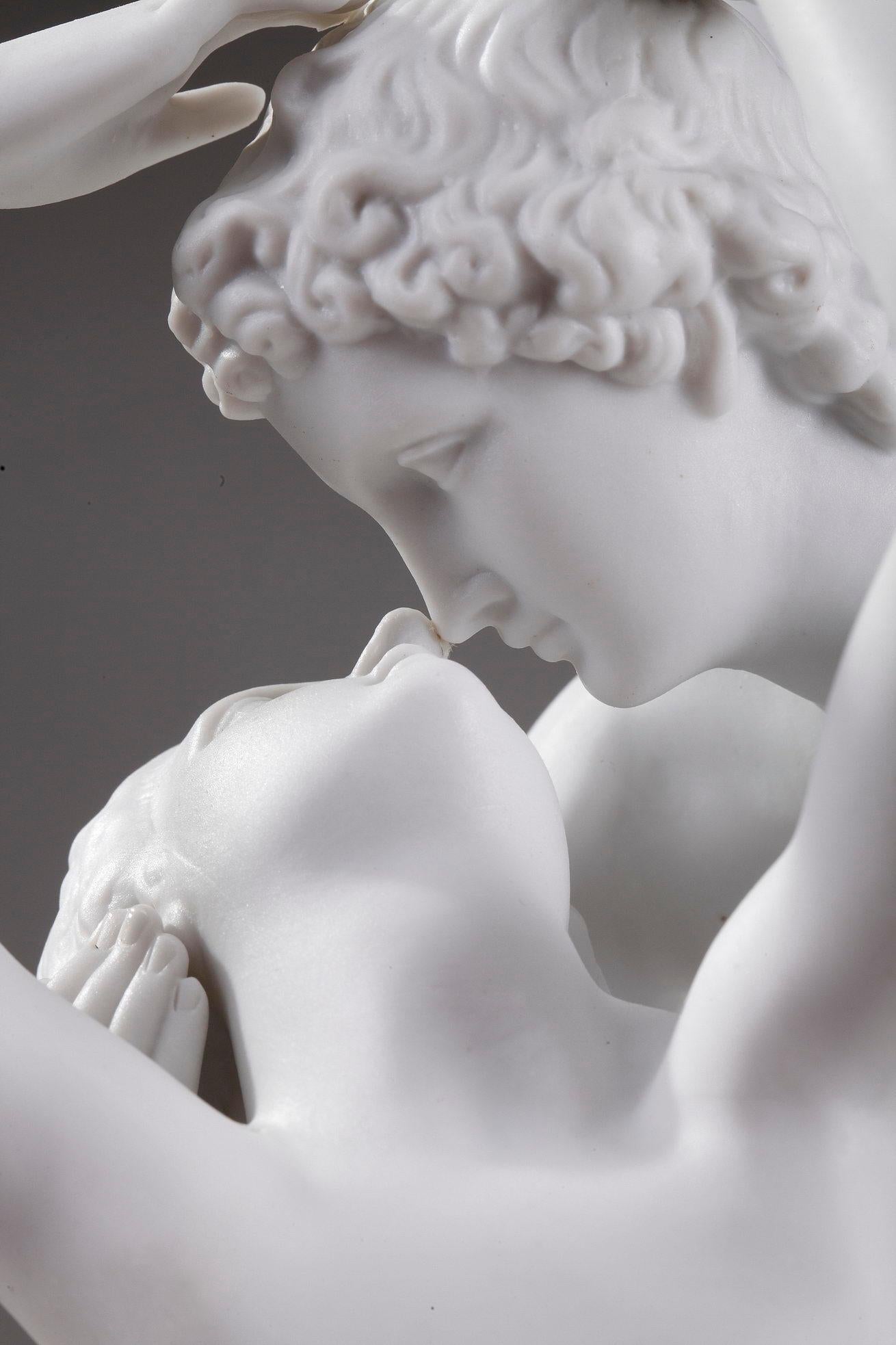 Porcelain Cupid and Psyche by Scheibe-Alsbach Manufactory