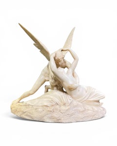 Cupido e Psiche Grand Tour Scultura in alabastro di Antonio Canova