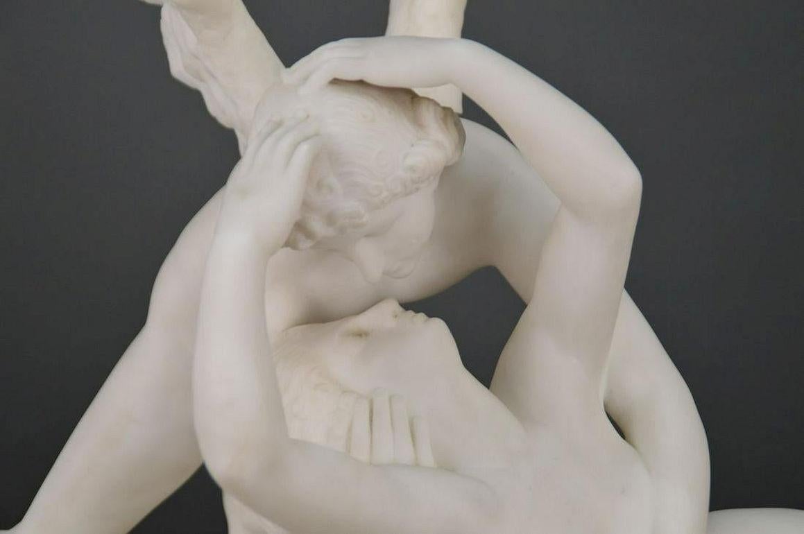 Italian Cupid and Psyche Marble Sculpture after Antonio Canova