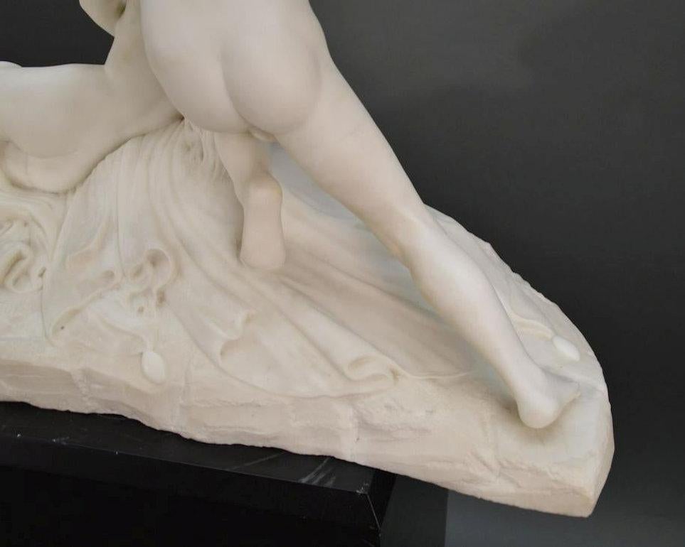 Cupid and Psyche Marble Sculpture after Antonio Canova In Good Condition In New York, NY