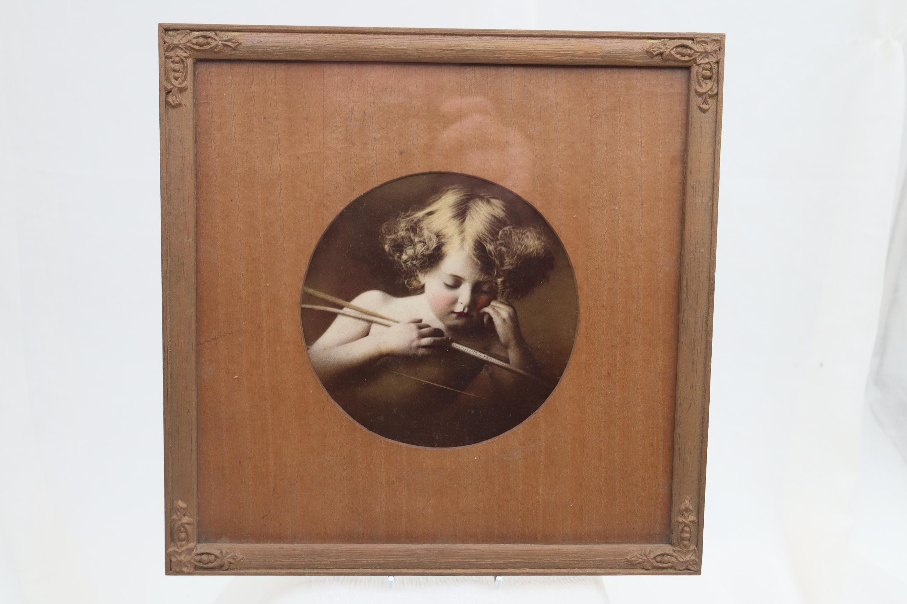 High Victorian Cupid Awake and Cupid Asleep framed photographs For Sale