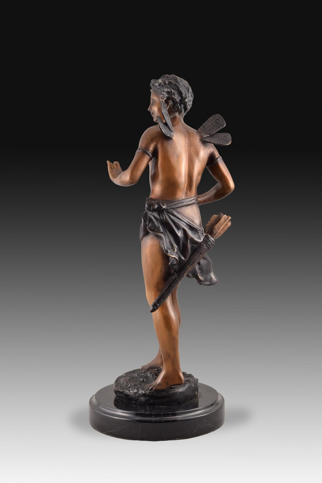 20ième siècle Cupidon, bronze, marbre en vente