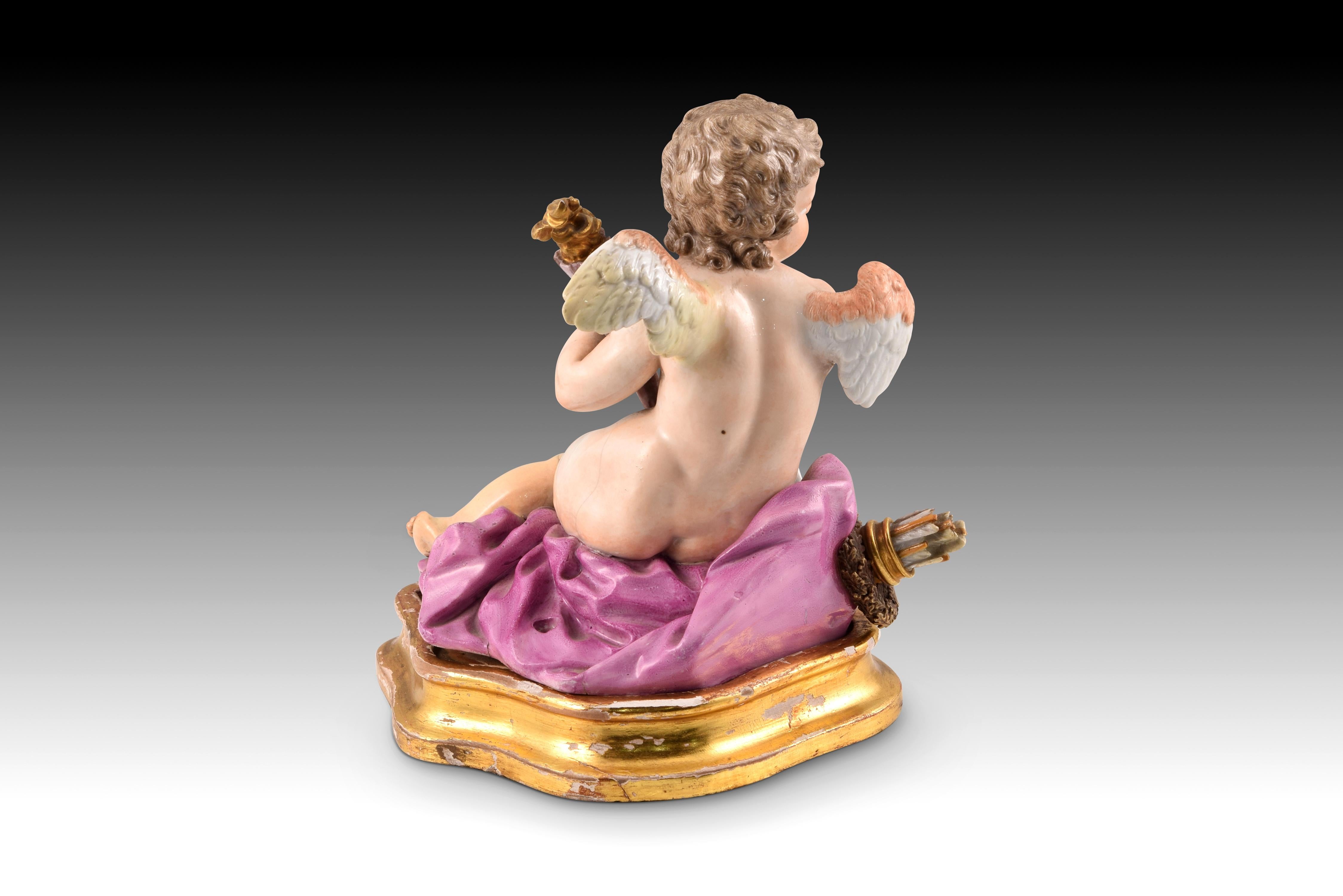 Cupido, porcellana smaltata, ecc. Forse Meissen, XIX secolo in vendita 1