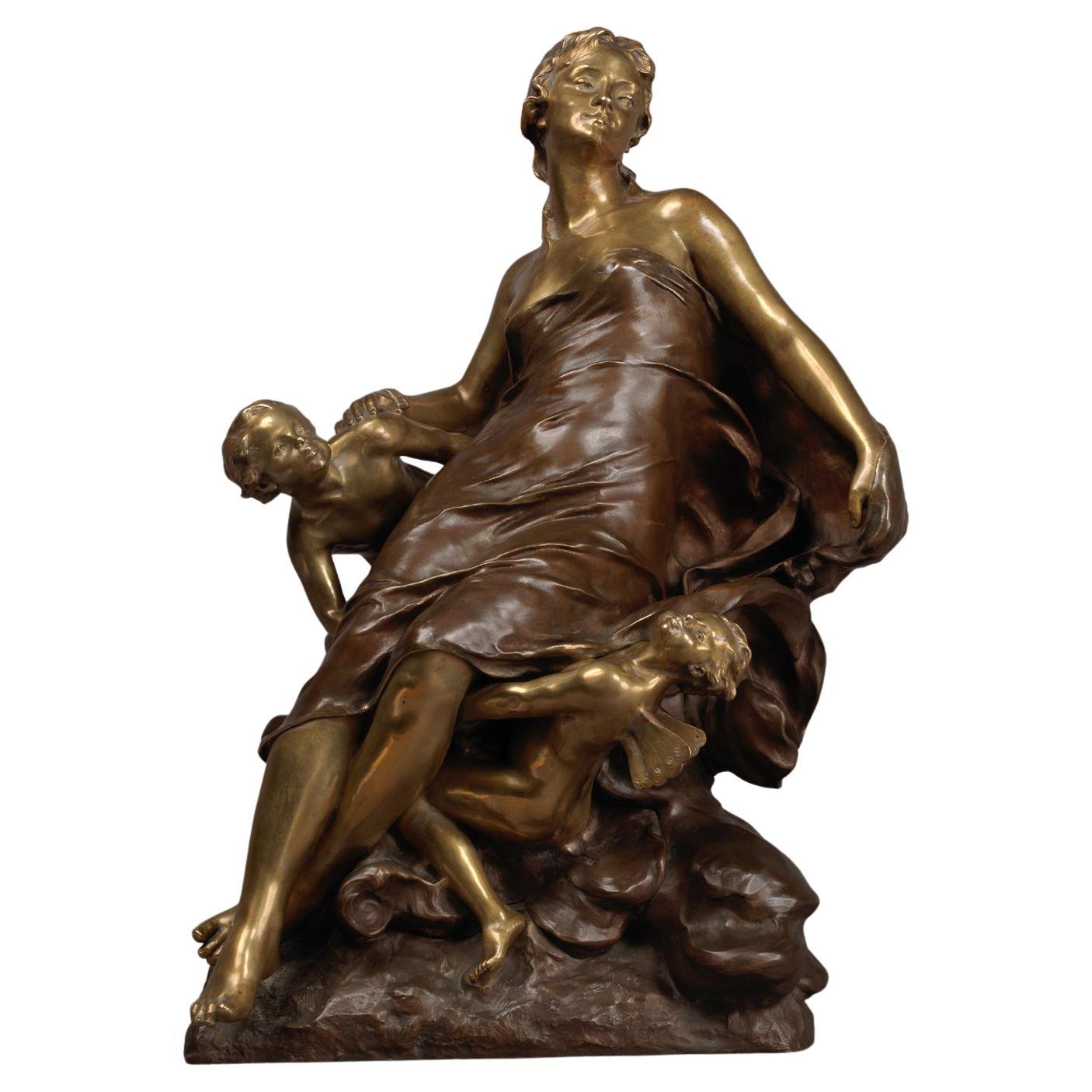 'Cupid & Psyche' an Important Bronze Figure by François-Raoul Larche