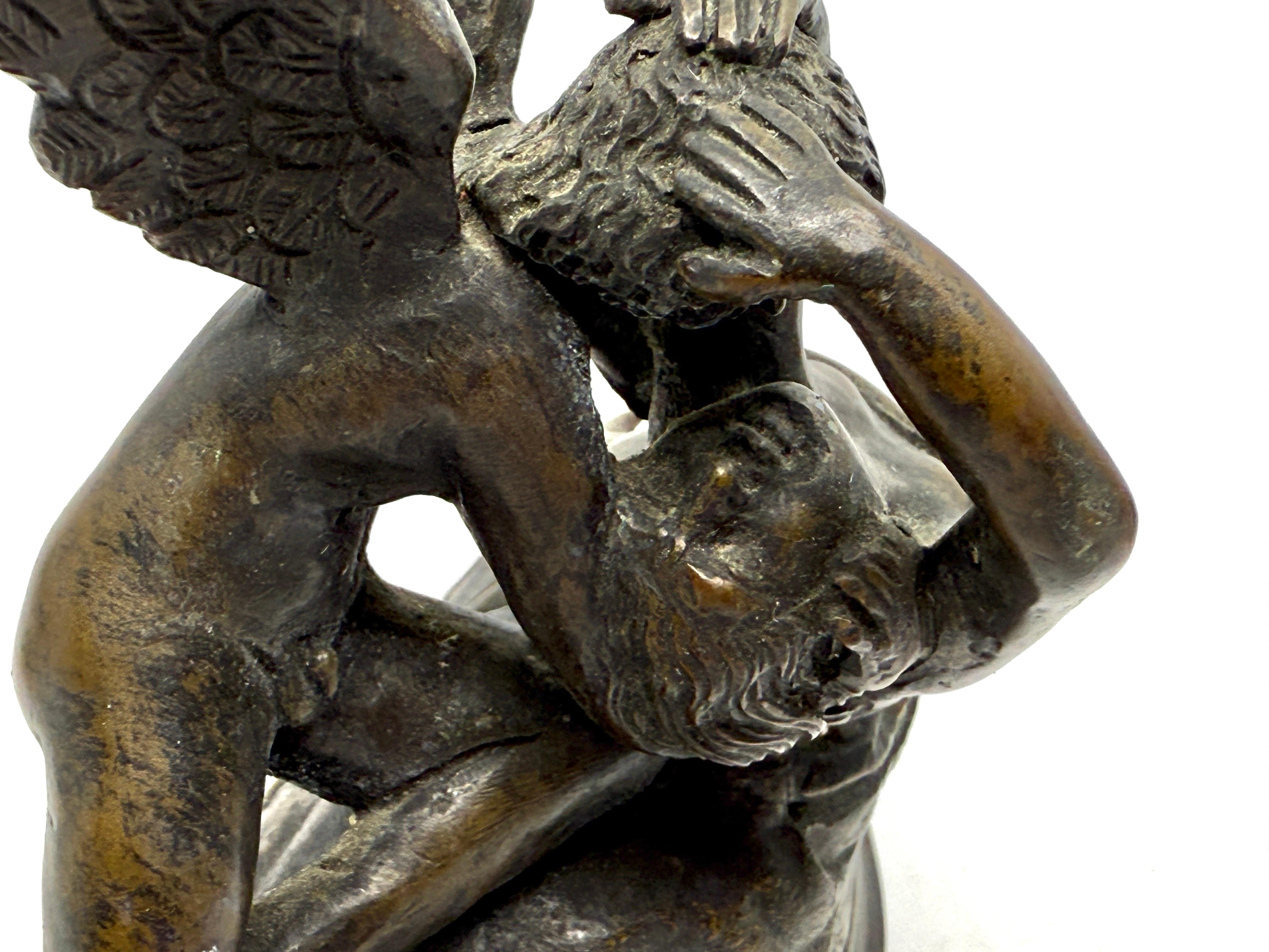 Cupid & Psyche Bronze Neoclassical Grand Tour Souvenir Bronze after Canova 4