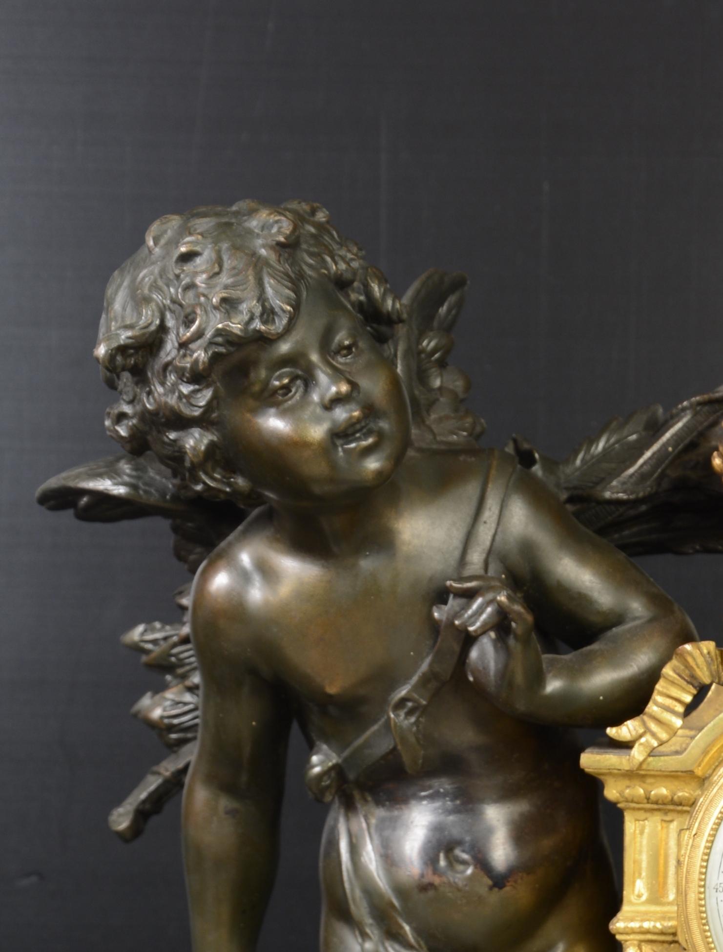 European Cupid, Table Clock; France, 19th Century