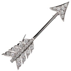 Vintage “Cupid’s Arrow” Diamond Bar Pin