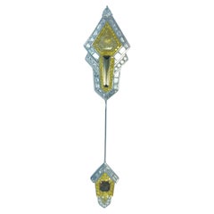 La freccia di Cupido - Diamante a forma di scudo incastonato con diamanti marroni Tapper e Radiant