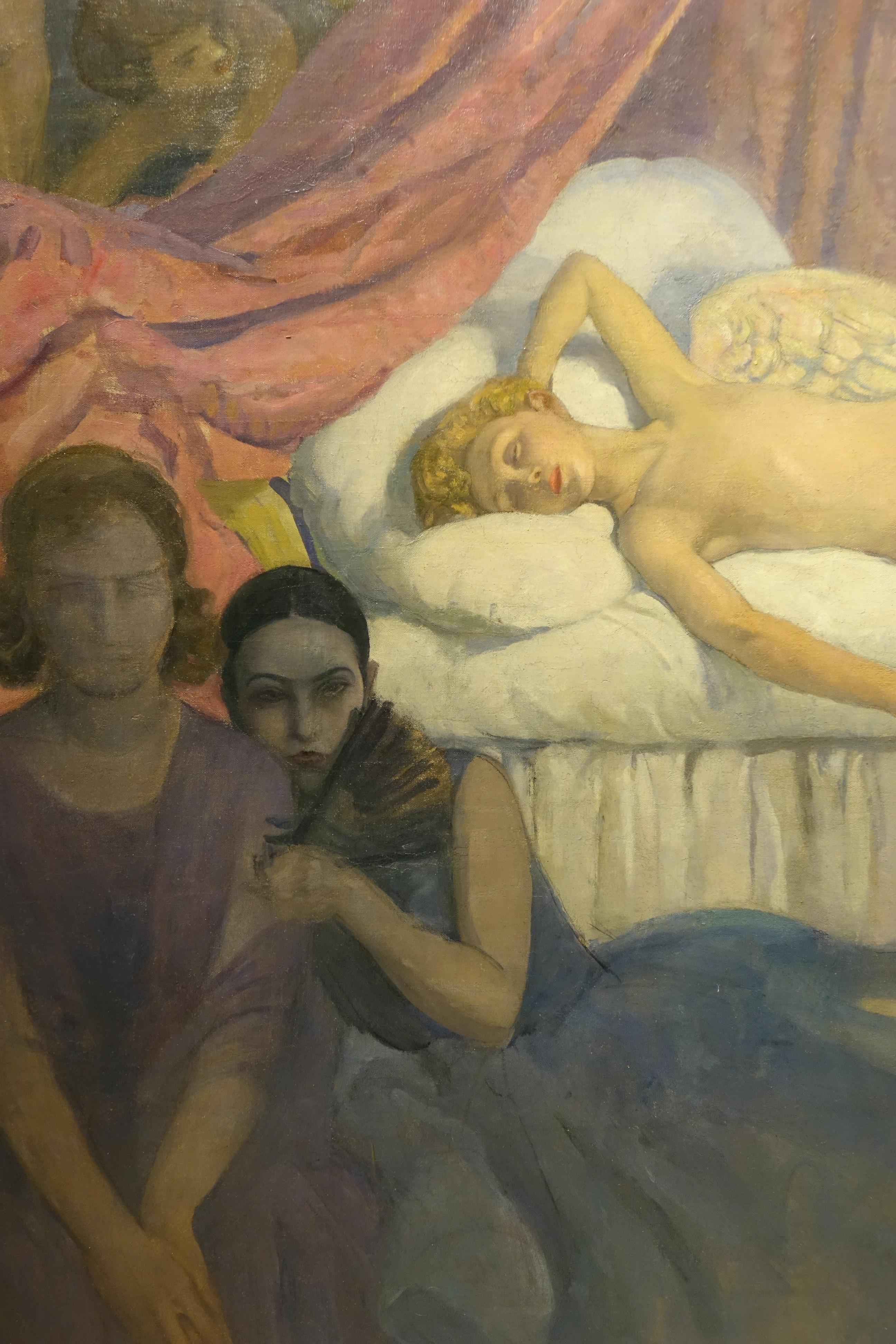 Art Déco Il sonno di Cupido, A&M. RAYNOLT ca. 1925-1930 in vendita