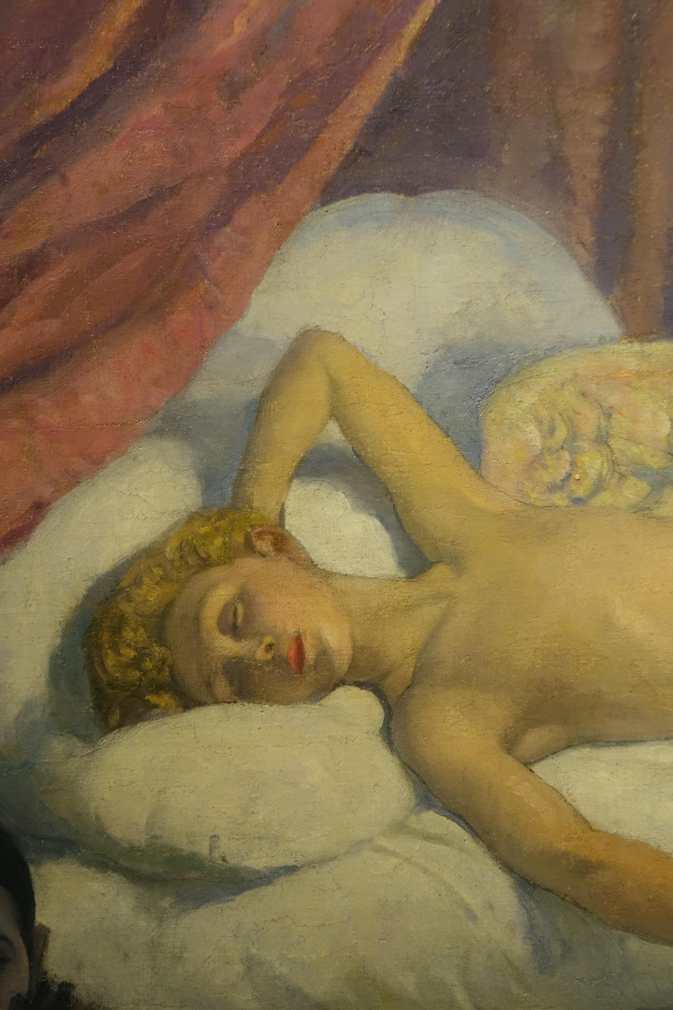 Francese Il sonno di Cupido, A&M. RAYNOLT ca. 1925-1930 in vendita