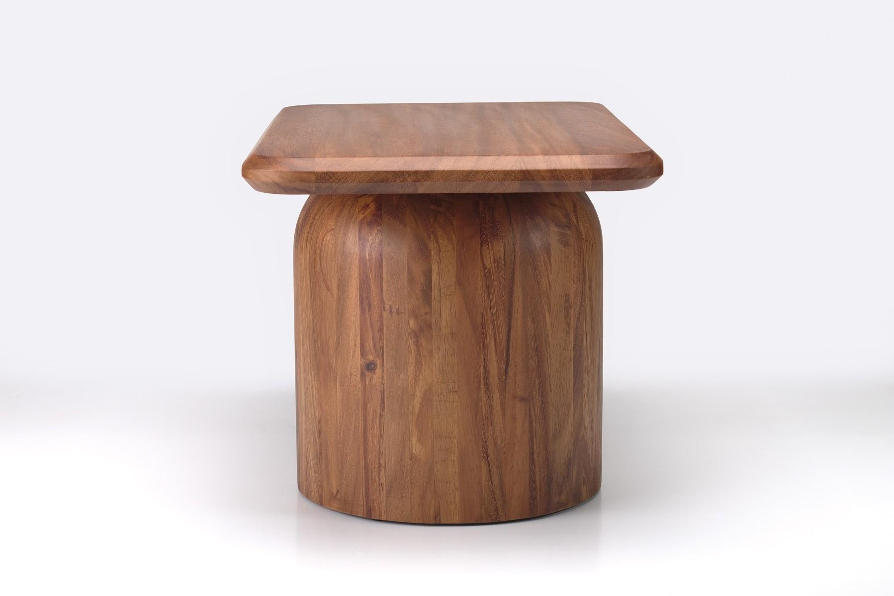 Conacaste wood Hollow center for weight in base and solid wood top.

Part of Labrica's Arco collection was inspired by Spanish Colonial Architecture found in Antigua Guatemala.

We played with architectural elements such as arches and cupolas to