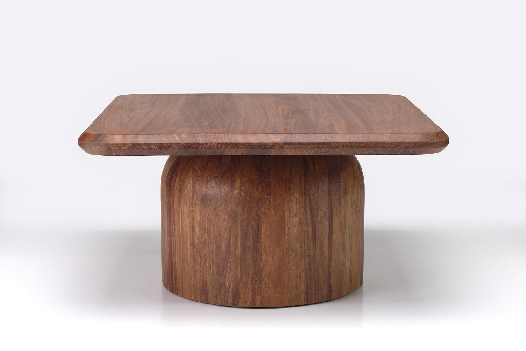 Contemporary Cupola Cluster of 3 Tables in Conacaste Wood For Sale