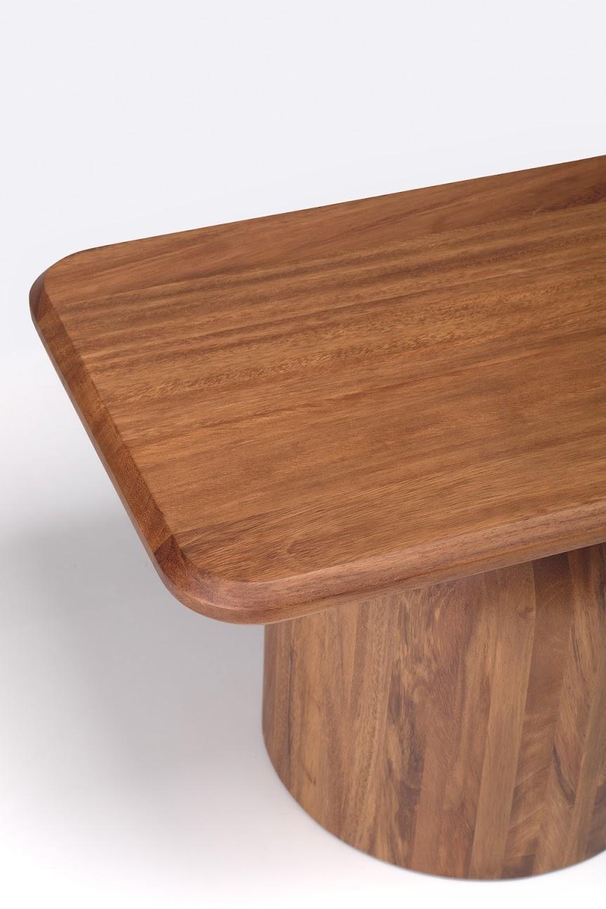 Modern Cupola Rectangular Table Concaste Wood For Sale