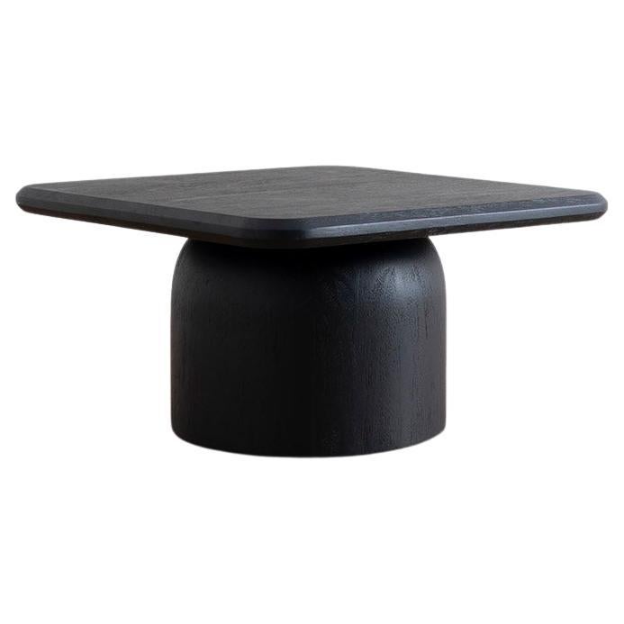 Cupola Square Table in Black Stain Conacaste Wood