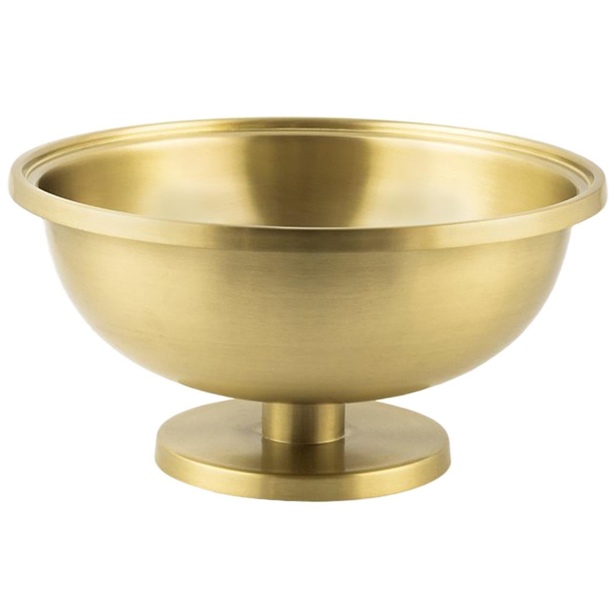Cuppone Large Brass Bowl by Aldo Cibic For Sale