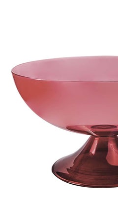 Cuppone Red Glass Bowl by Aldo Cibic