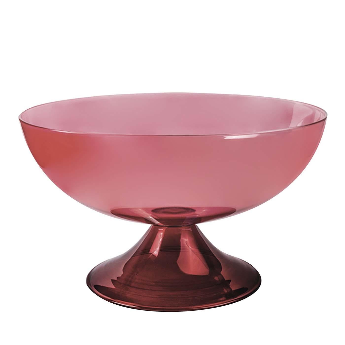 Cuppone Red Glass Bowl by Aldo Cibic