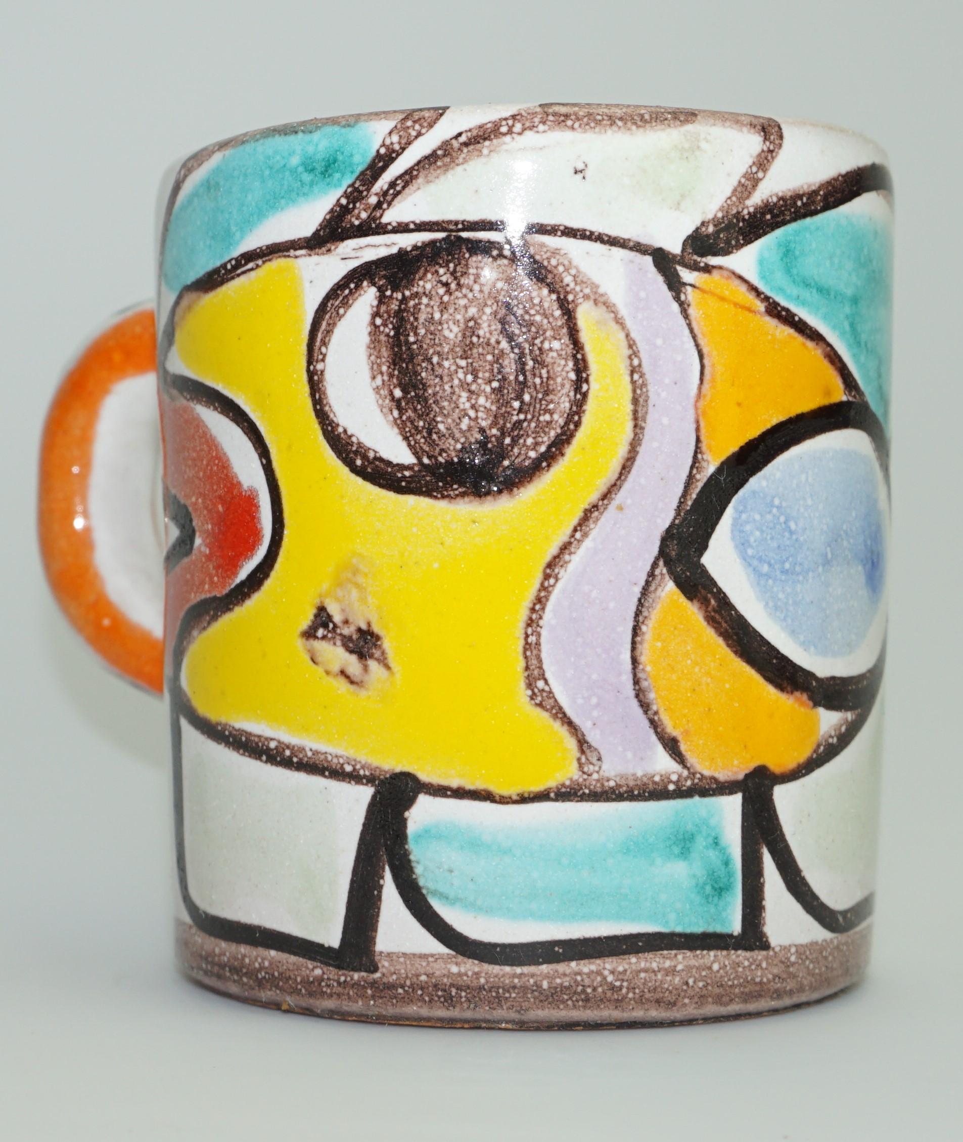 Ceramic Cups by Giovanni DeSimone, Italy, C 1960, Expresso Cups