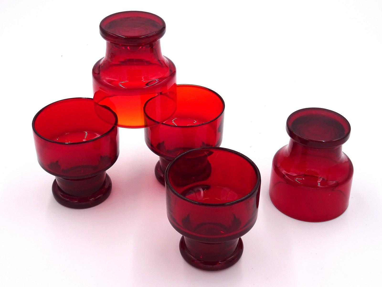 Modern Cups in Murano Glass, 1930s, Set of 5 For Sale