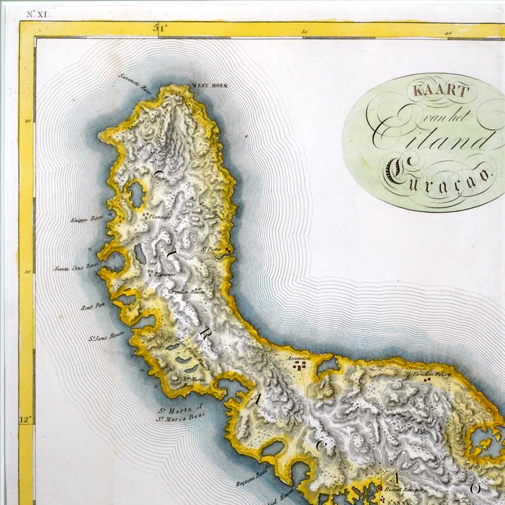 Other Curaçao map - C. van Baarsel en zoon For Sale
