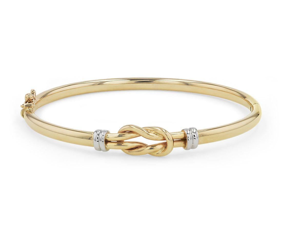 gold love knot bracelet
