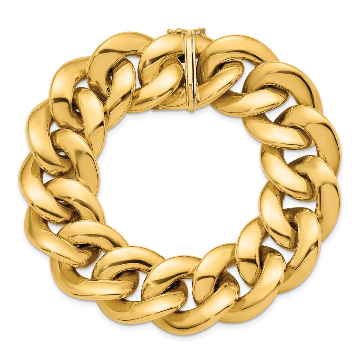 Purezza del metallo: 18k Stampato
Paese di origine: Italia
Metallo Peso: 77.9 grammi
Misura: 20 mm di larghezza x 8
