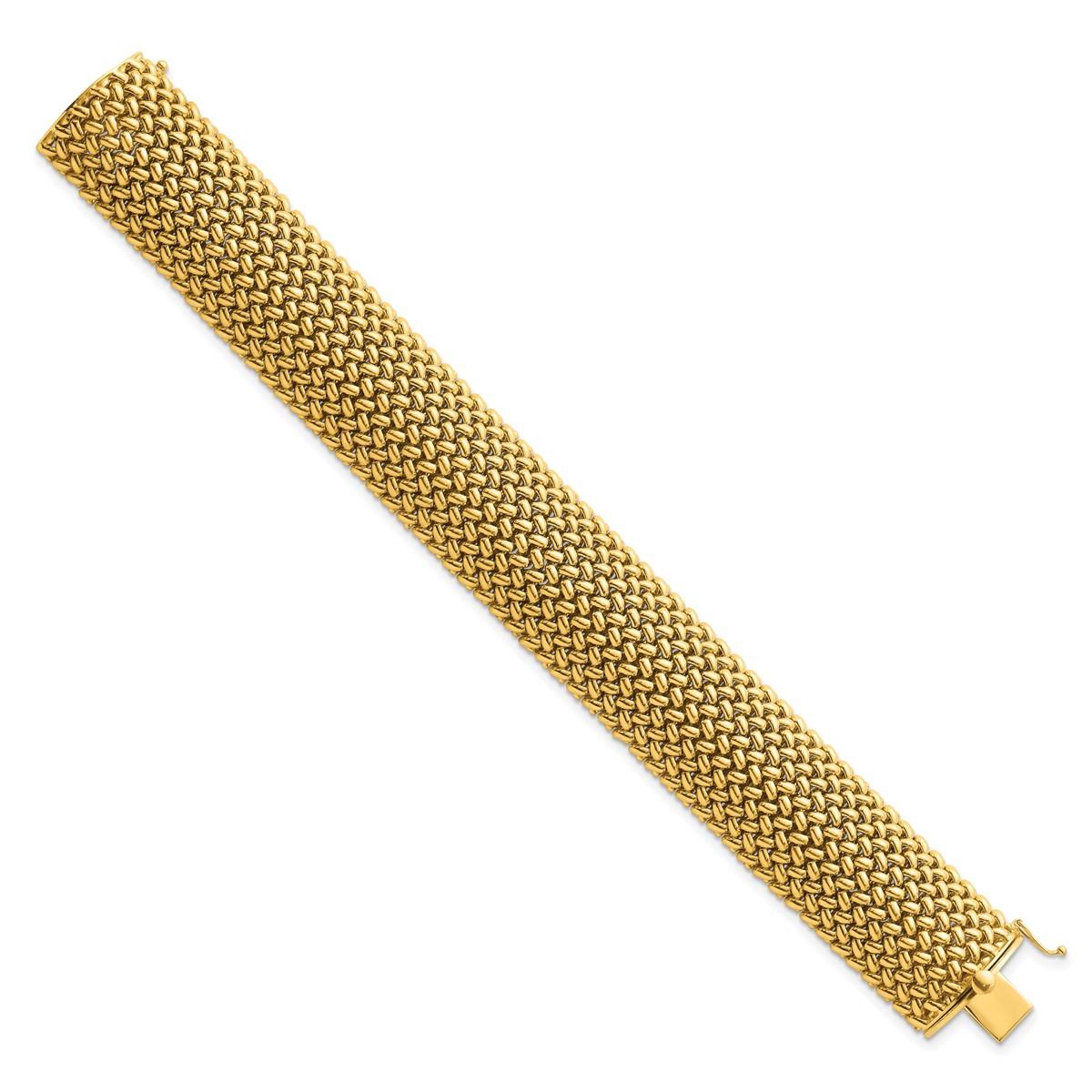 Bracciale morbido a maglie larghe in oro giallo 18 ct. In condizioni Nuovo in vendita a Great Neck, NY