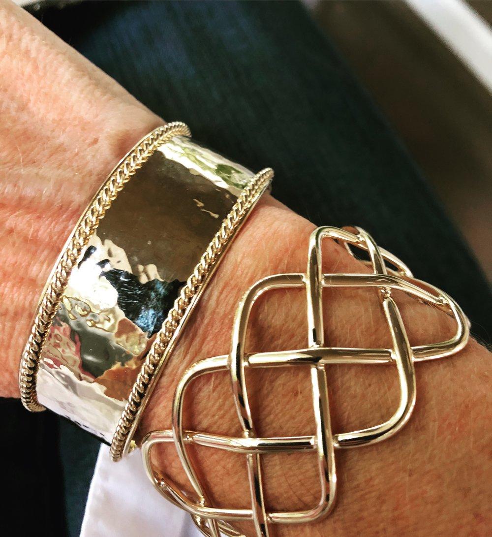 Metal Purity: 14k Yellow Gold
Hallmark: 14k
Country of Origin: Italy
Metal Weight: 12.2 grams
Measurement: 36mm wide 
Certificate of Authenticity

This bangle bracelet made in Italy is a stunning piece of jewelry crafted from high-quality 14 karat