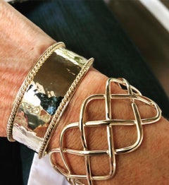Curata Pulsera brazalete ajustable de oro amarillo macizo italiano de 14k