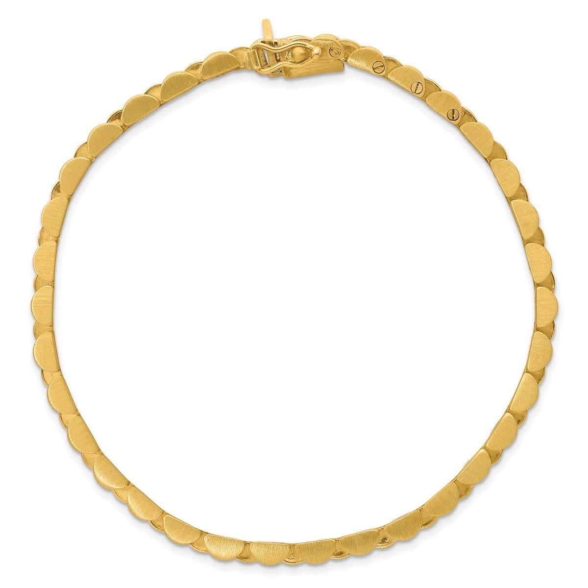 Curata Bracelet italien à maillons panthère en or jaune massif 18 carats pour homme en vente 1