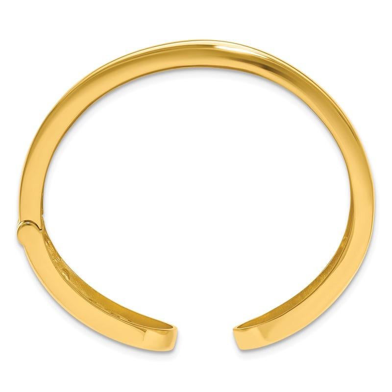 Modern Curata Italian Solid 18k Yellow Gold Wide Basket Weave Cuff Bangle Bracelet