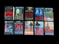 Curated 10PC Set James Patterson Slip-Covered Books Library/ Media Room Set #2