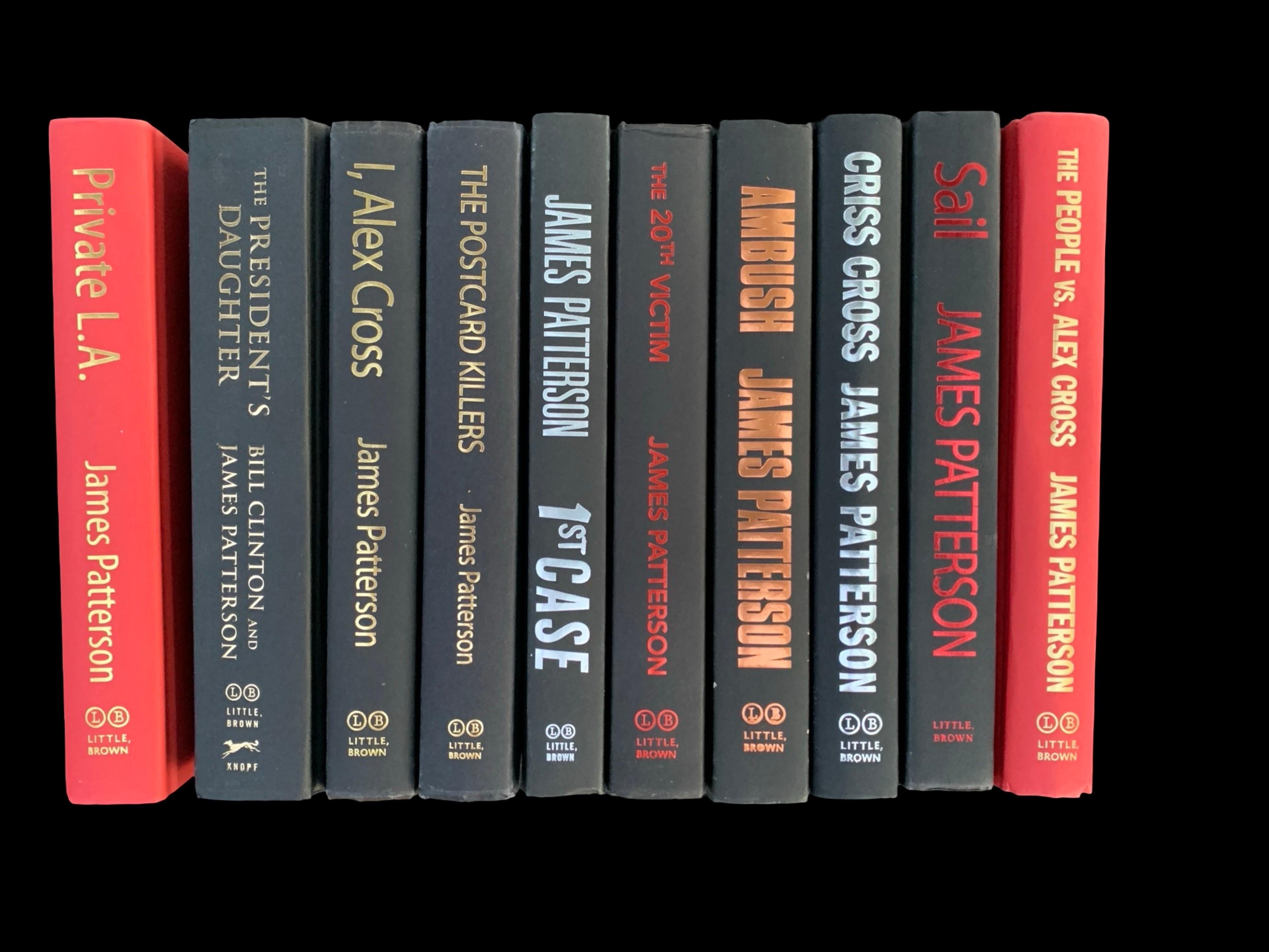 Sconosciuto Set Curated 10PC James Patterson Slip-Covered Books Library / Media Room Set #2 in vendita