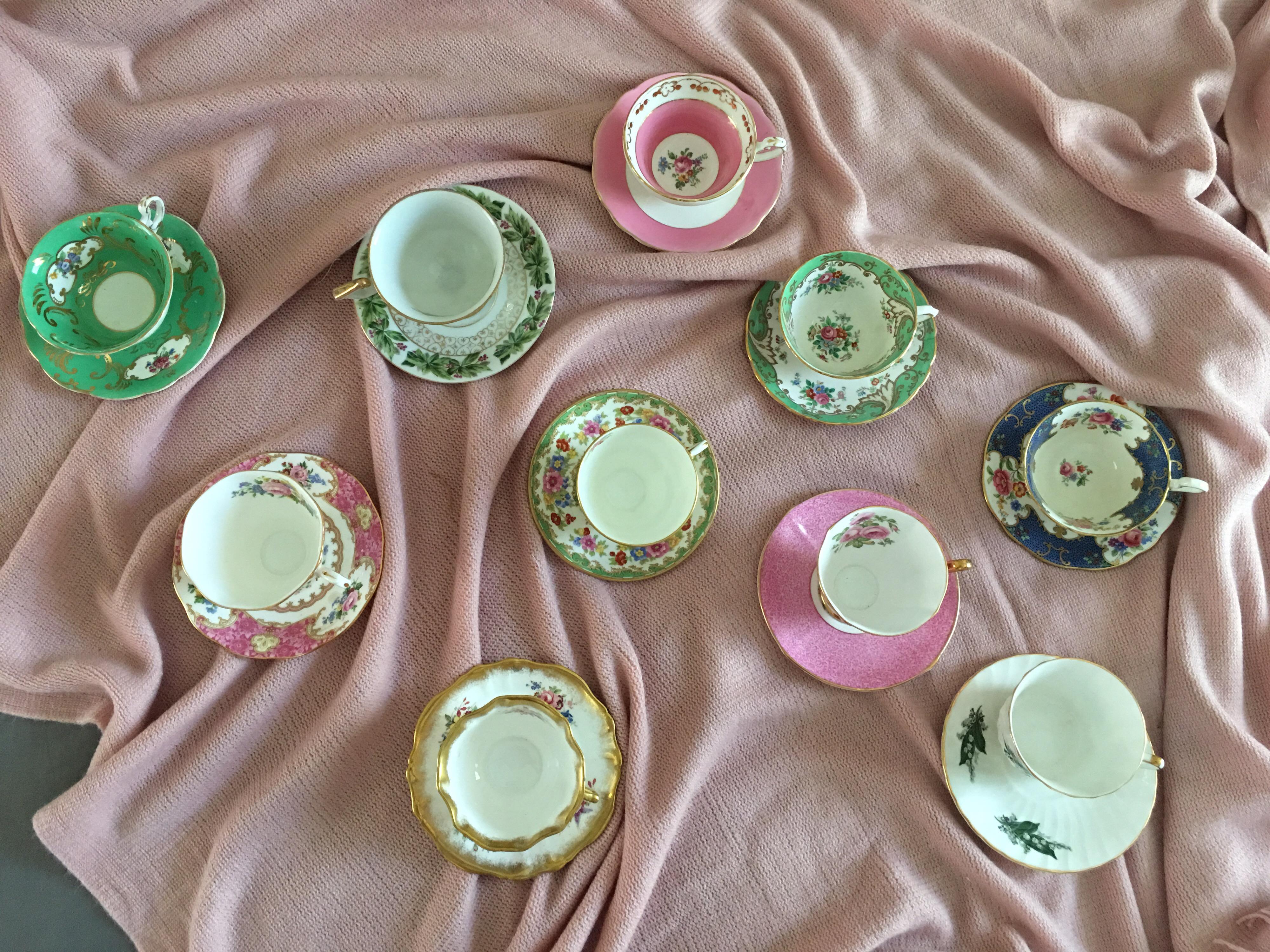 antique bone china tea cups