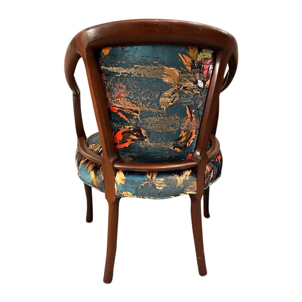 Curated Traditional Arm Chairs with New Silk Upholstery, 'Pair' 2