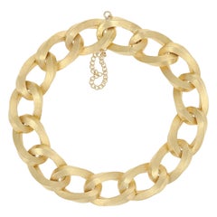 Vintage Curb Chain Bracelet, 18 Karat Yellow Gold Women's