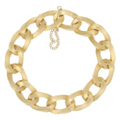 Curb Chain Bracelet, 18 Karat Yellow Gold Women's