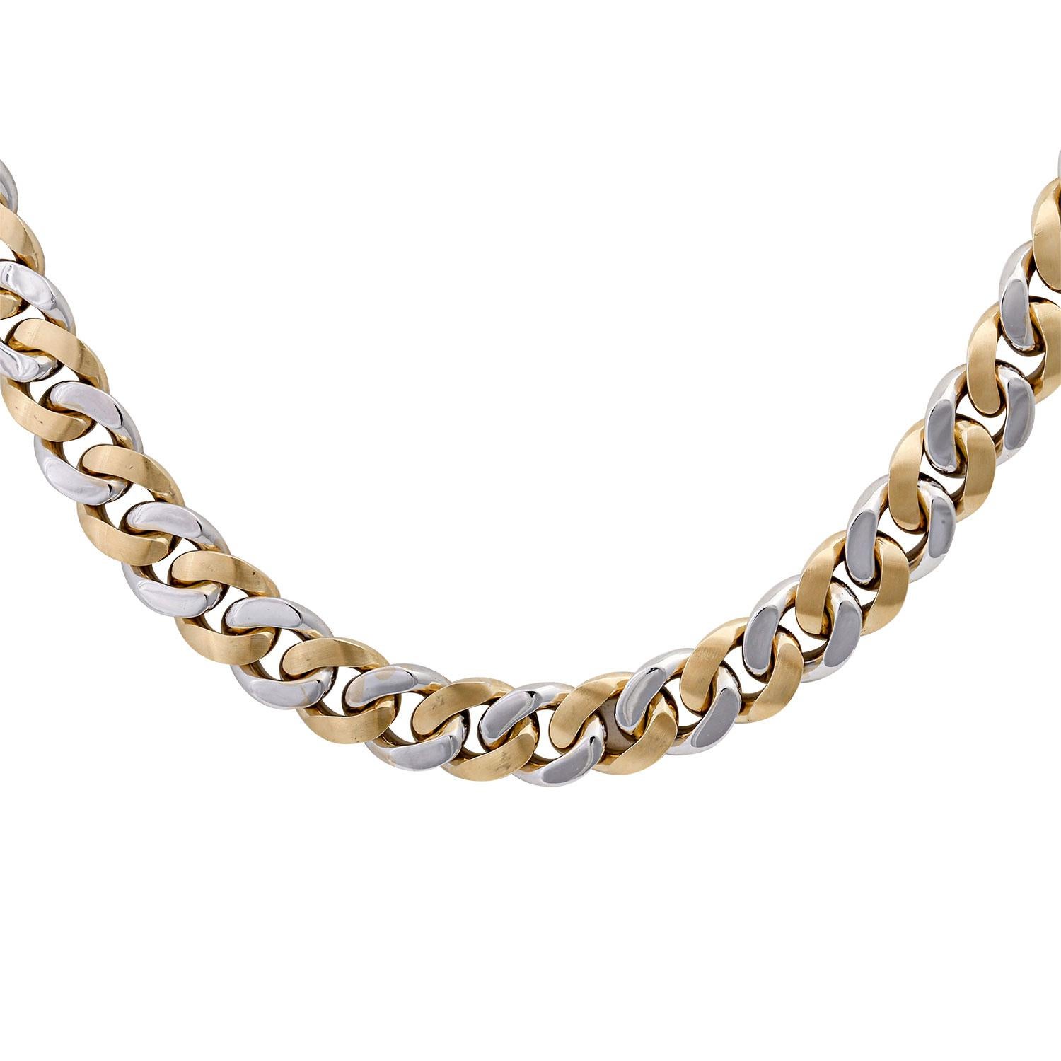 Curb chain, GG/WG 14K. L: approx. 45 cm.
