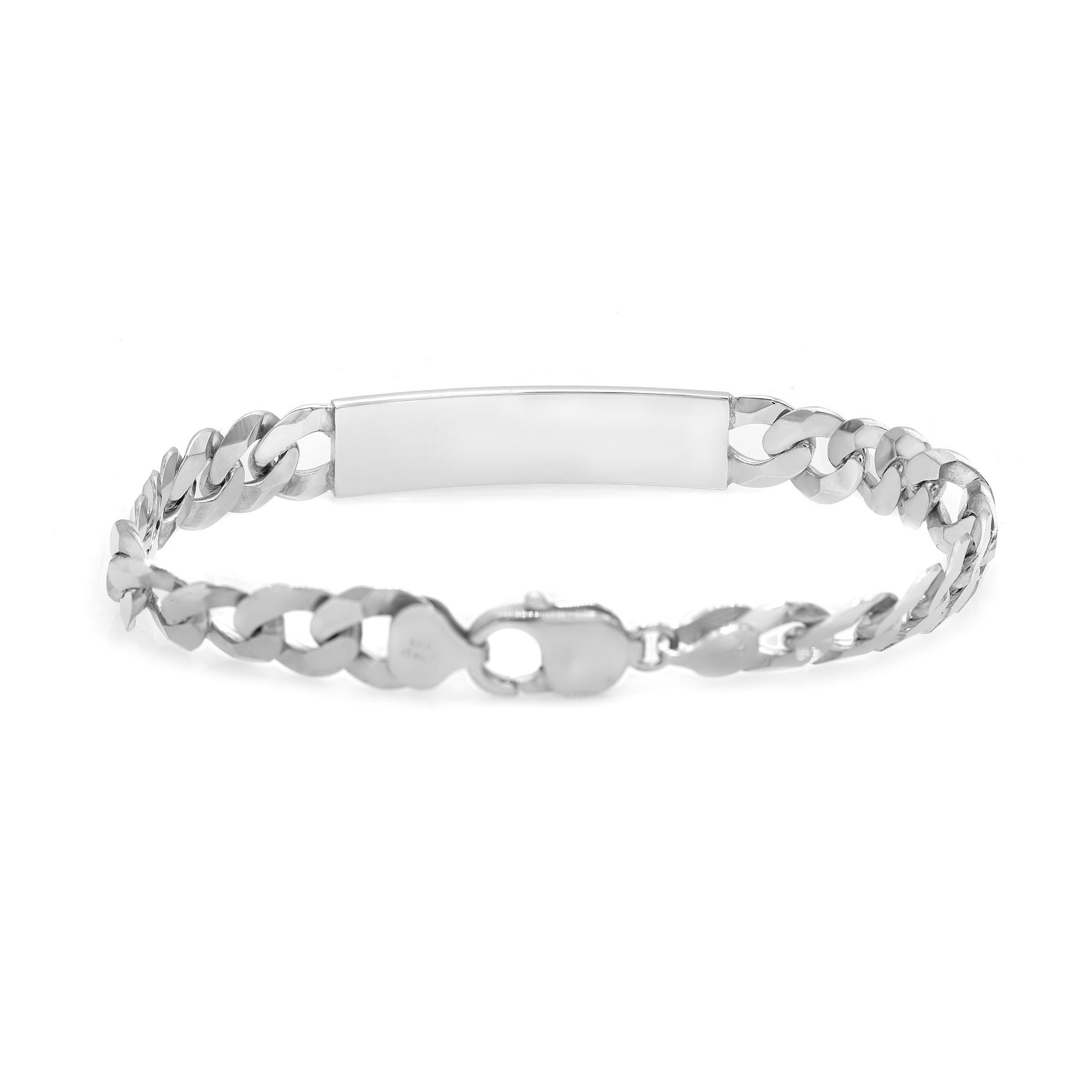 mens silver cuban link bracelets