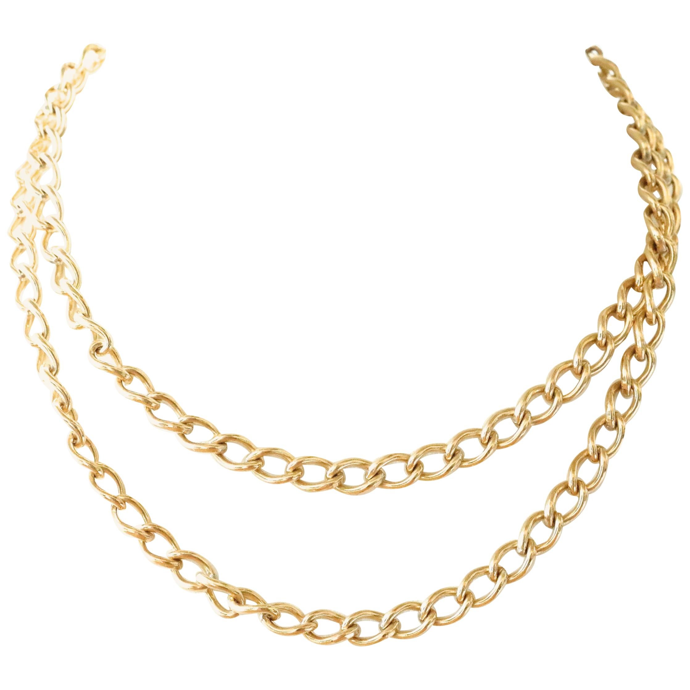 Curb Link 10 Karat Gold Chain Necklace
