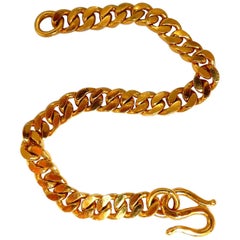 Curb Link Bracelet 24 Karat Gold