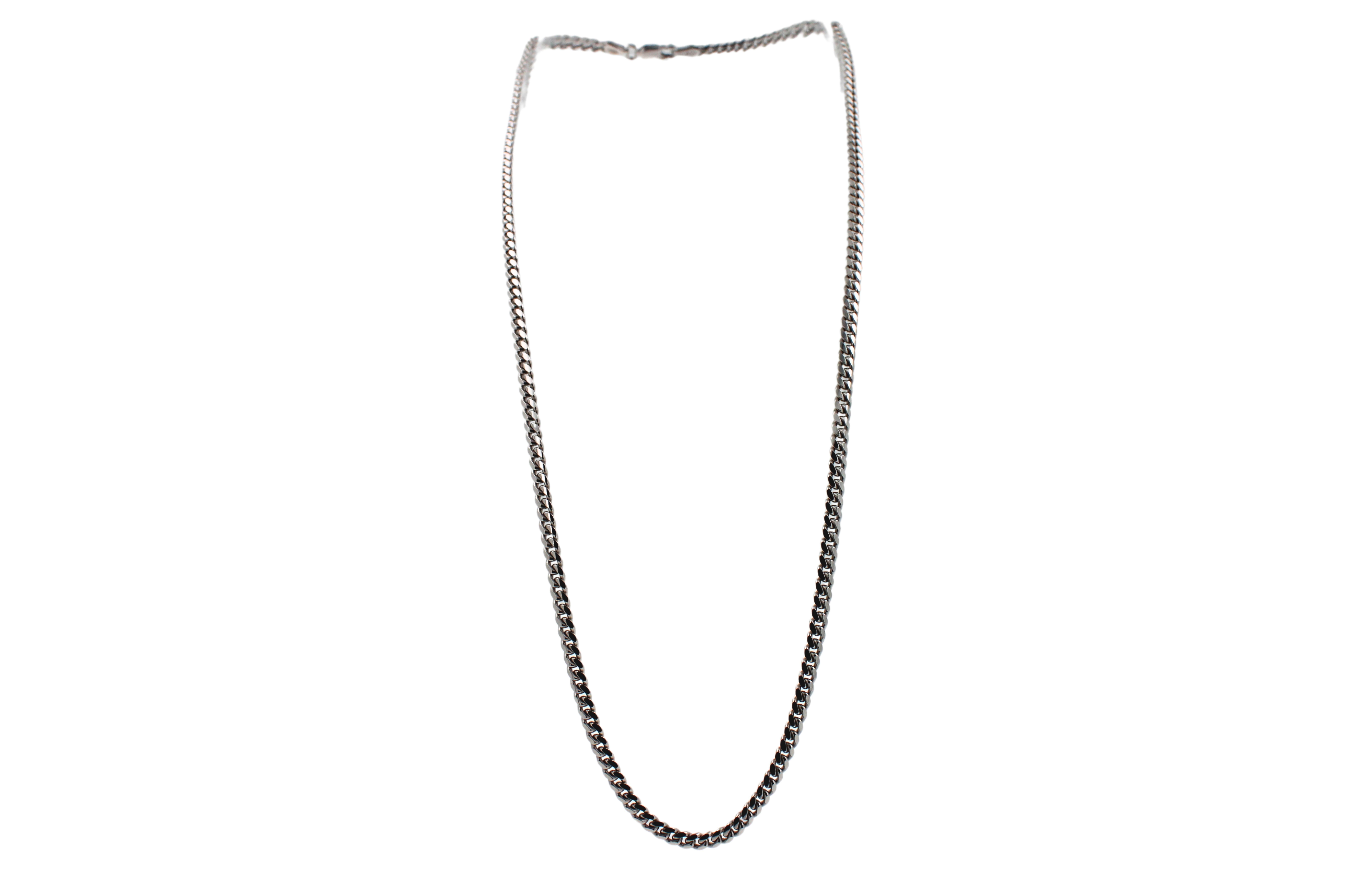 Curb Cuban Link Fancy Link 925 Sterling Silver Chain Necklace
•	18 inches
•	12 grams
•	3mm width
•       Solid Sterling Silver 925


