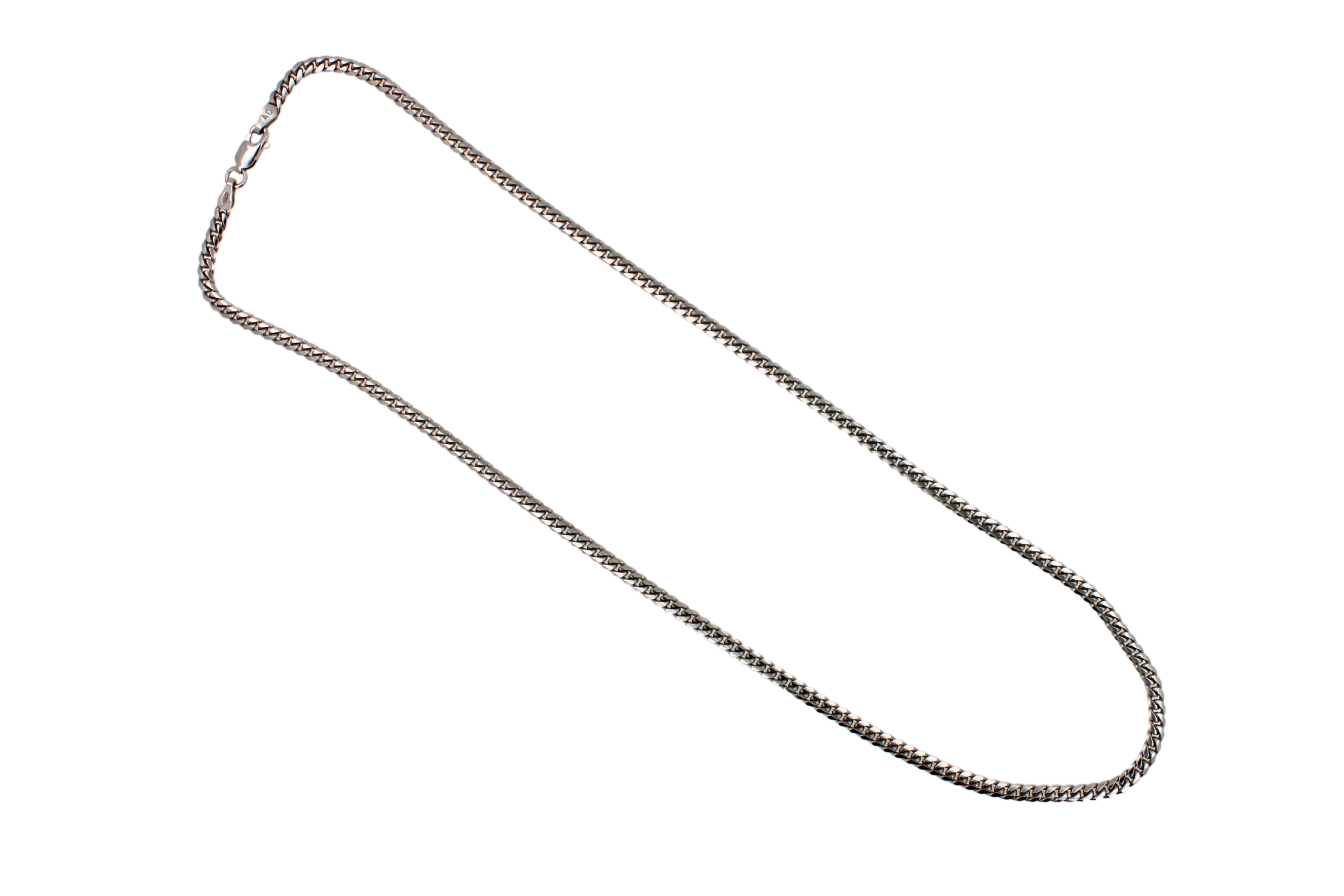 Modern Curb Link Cuban Link Fancy Link 925 Sterling Silver Chain Necklace For Sale