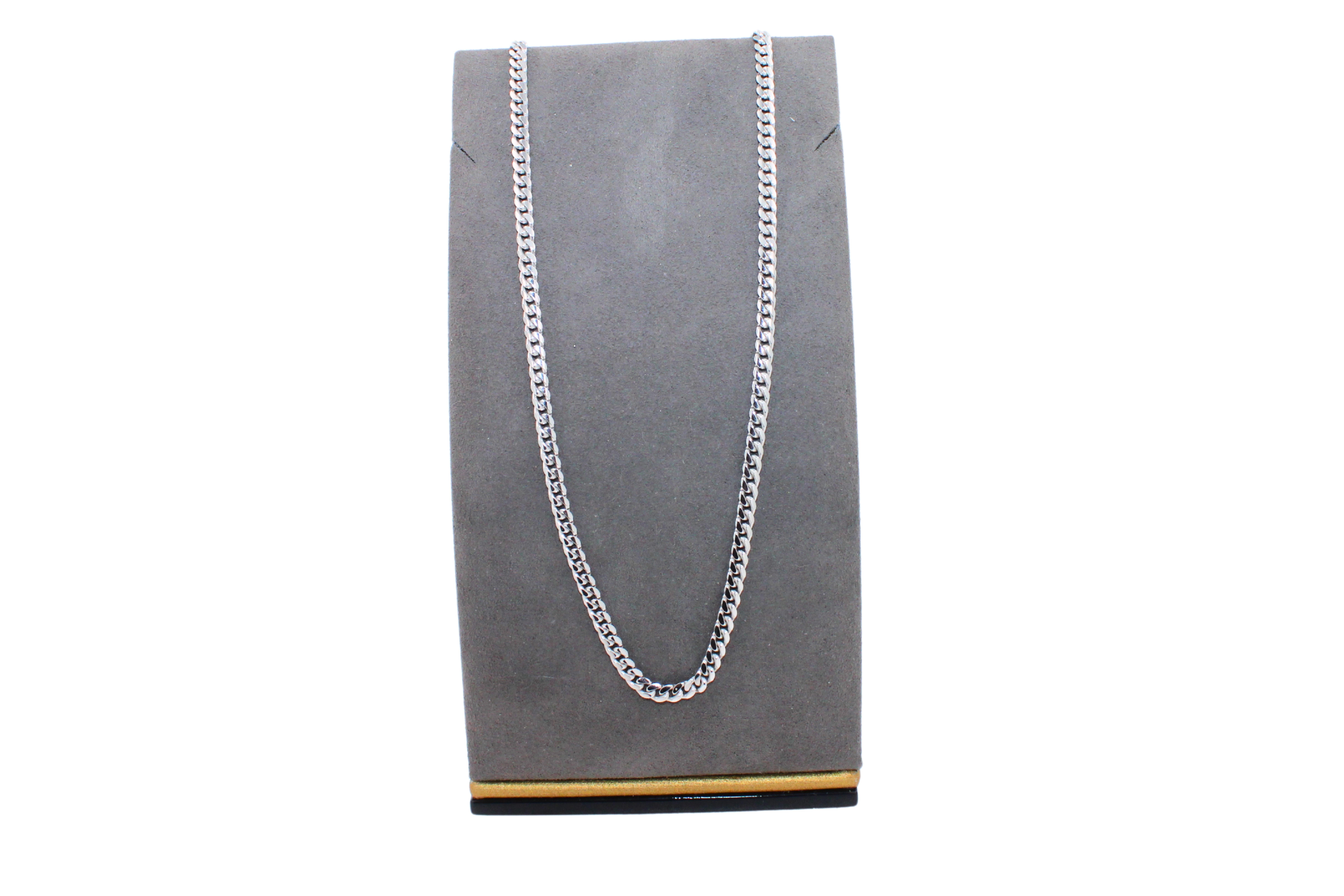 Curb Link Cuban Link Fancy Link 925 Sterling Silver Chain Necklace For Sale 2